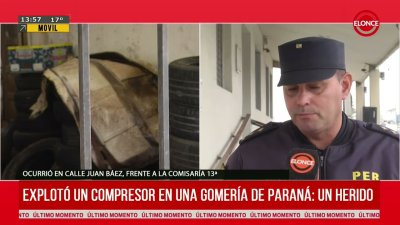 Explot&oacute; un compresor en una gomer&iacute;a de Paran&aacute;: un herido